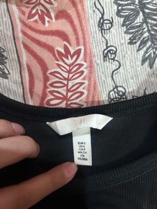 H&M Black Ribbed Top