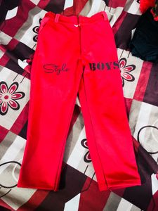Cute Baby Boy Red Vest and Pants Set