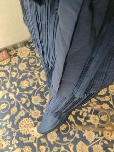 Elegant Navy Pleated Kurta Set