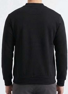 Men's Black Mock Neck Sweatshirt