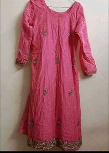 Pink Embroidered Kurta