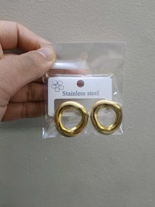 Chunky Gold Geometric Hoop Earrings