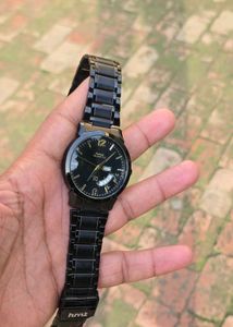 HMT orignal z black metallic watch day date
