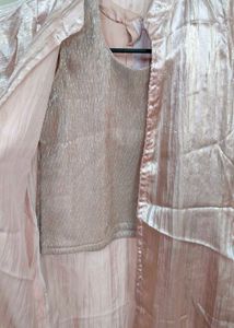 Elegant Shimmering Top , Jacket & dhotiSet