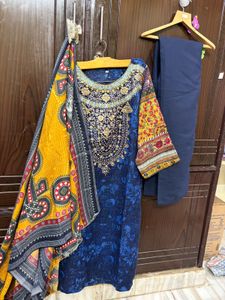 Pakistani heavy boat neck suit