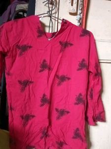 Red Printed Top