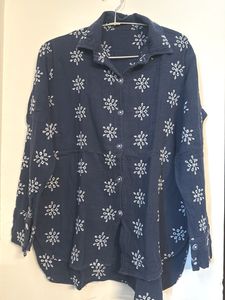 Cozy Navy Snowflake Pajama Set