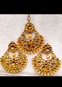 Elegant Indian Kundan Jewelry Set