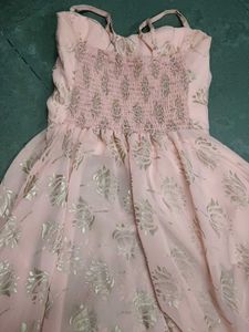 Light Pink Floral Print Dress