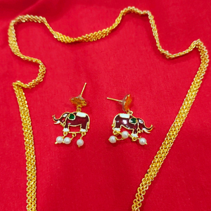 chain pendant and earing