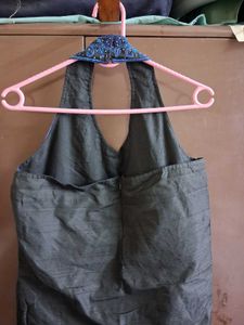 Black Kurta Set with Blue Embroidery