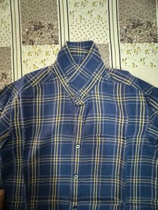 Mast &amp; Harbour Stylish Men's Blue Plaid Shirt
