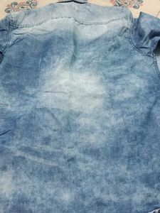 Men's Acid Wash Denim Shirt ( XXL)