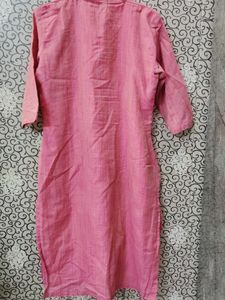 Pink Kurta with Embroidered Duppata