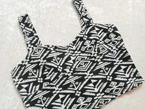 Patterned Crop Top