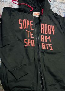 Superdry Black Zip-Up Hoodie