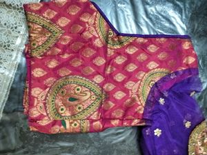New, Unused Banarasi Pattu Blouse