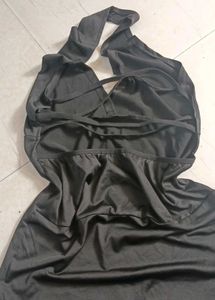 black halter neck y2k top