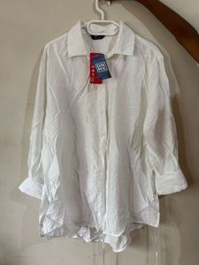 White Dnmx Shirt with Tie Detail