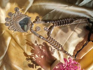 Oxidised Long Necklace