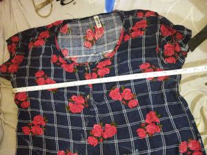 Cute Navy Blue Floral Tunic Top