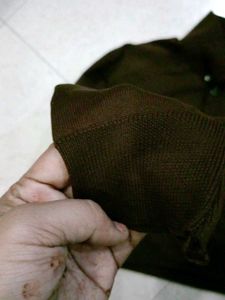 women's Dark Brown crop Shirt