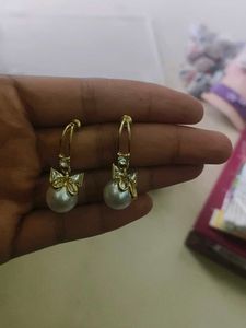 Silver Plated Emerald Earings.