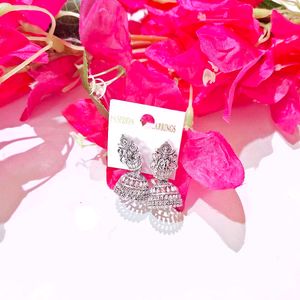 Mini Oxidized Jhumka Earrings (Pack of 10 pcs)