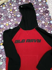 Old Navy Red &amp; Black Hoodie