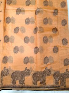 Elephant Saree Orange