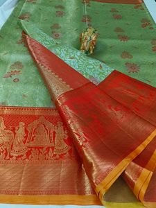 Bridal Silk Saree with pallaki border