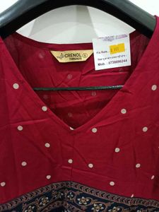 Elegant Navy Blue Printed Kurta