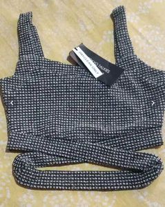 Silver Crop Top