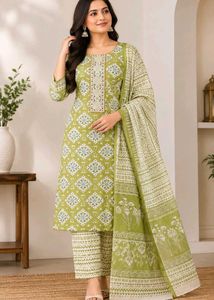 Printed cotton dress material
