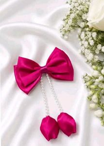 Cute Pink Bow Hair Clip