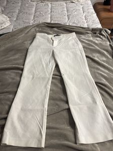 ZARA Chic White Flared Pants
