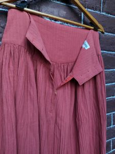 Boho Pleated Maxi Skirt