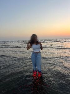 High-Waisted Blue Jeans