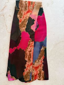Unused Abstract Print Georgette Saree