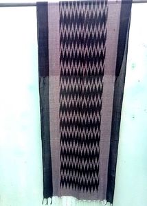 Stylish Black &amp; Grey Ikat Dupatta