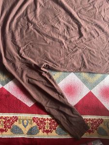 Brown Graphic Print Long Sleeve T-Shirt