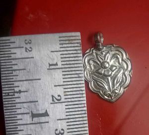 Antique Floral  pure silver Pendant