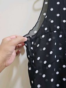 Polka dot sheer top