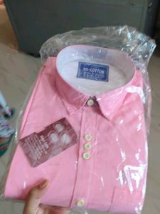 Men's Pink Cotton Shirt