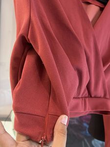 Stylish Red Wrap Co-ord set