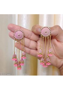 Pink Jhumka Earrings
