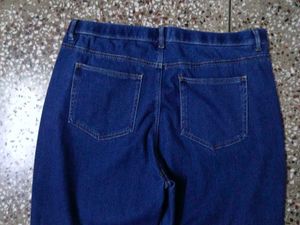 COLORS! Dark Blue High-Waisted Stretch Jeans (Size