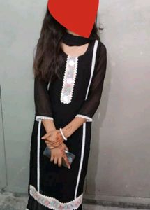 Elegant Black Kurta Set with Sequins