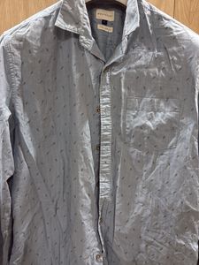 Westside Men's Light Blue Printed Casual Shirt