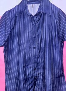 Chic Striped Button-Up Shirt